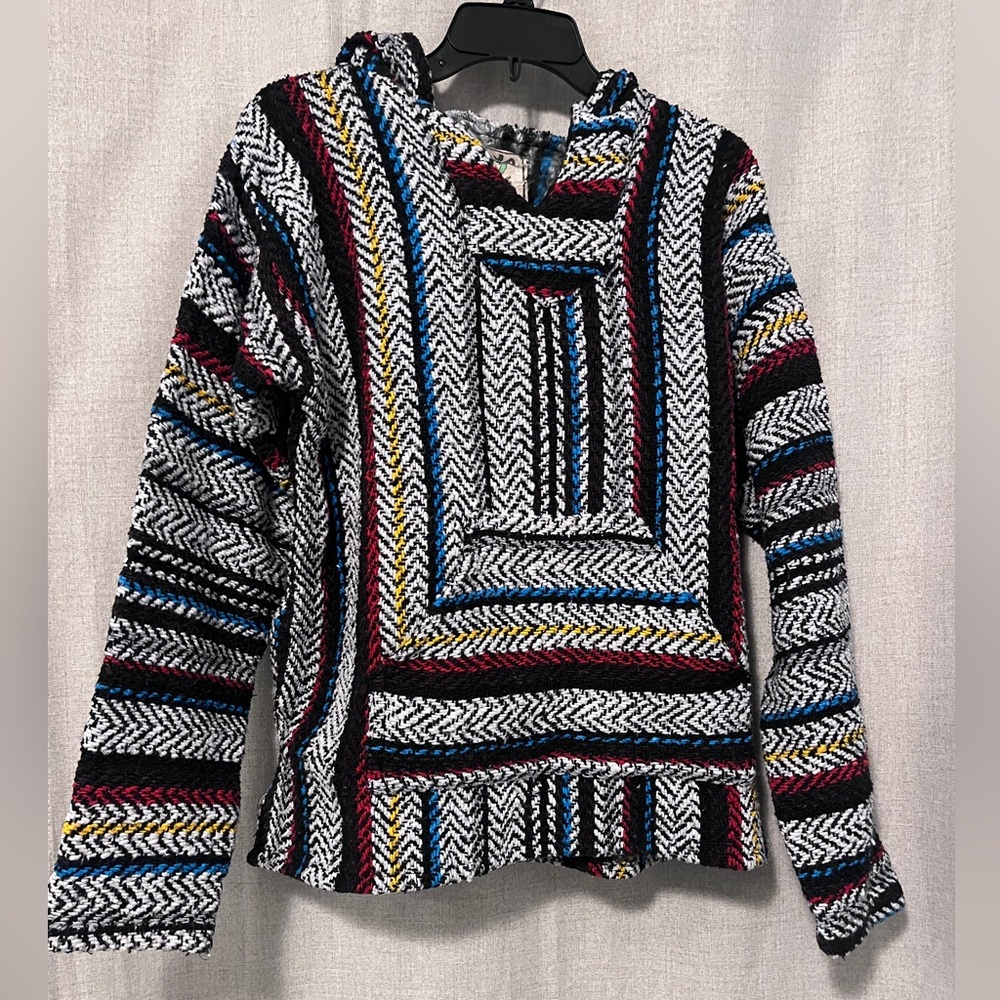 Baja Joe
BAJA JOE Surfer Premium Woven Hoodie 
Hippie Boho Stoner Drug Rug